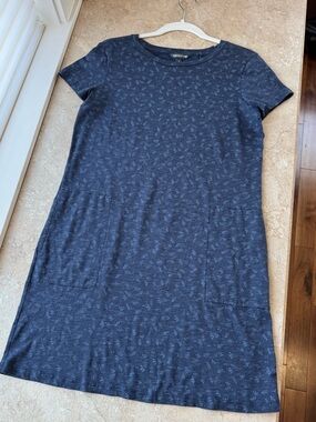 Toad&Co Blue Windmere ll SS Dress, Size Small